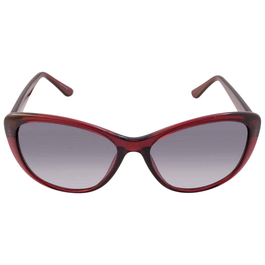 Burgundy-Grey - Front - Calvin Klein Womens-Ladies Gradient Sunglasses