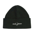 Dark Green - Front - Fred Perry Unisex Adult Graphic Logo Beanie