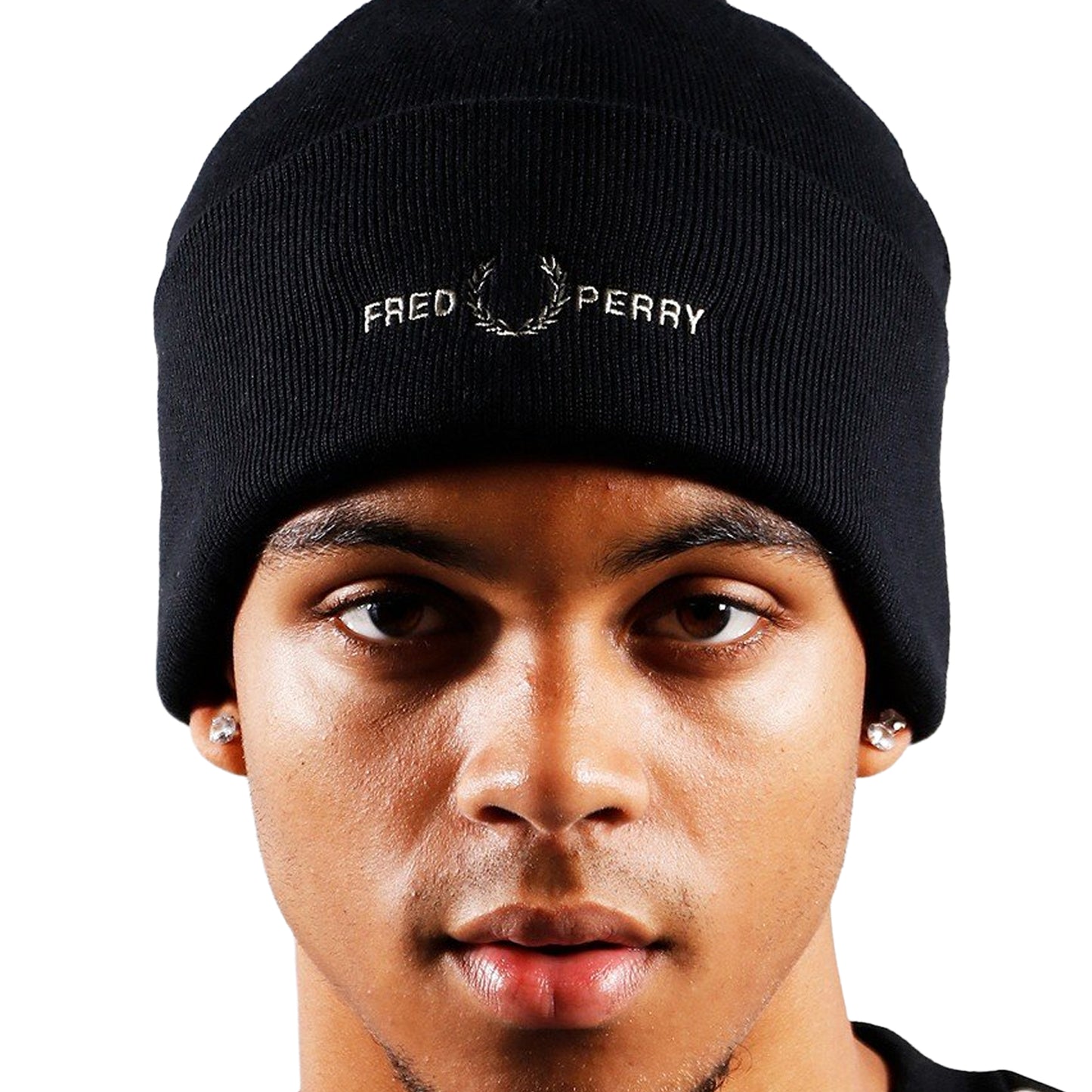 Dark Green - Lifestyle - Fred Perry Unisex Adult Graphic Logo Beanie