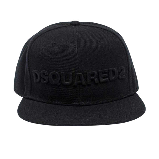Black - Front - DSquared2 Embossed Logo Cap