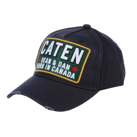 Navy Blue - Front - DSquared2 Born In Canada Logo Cap