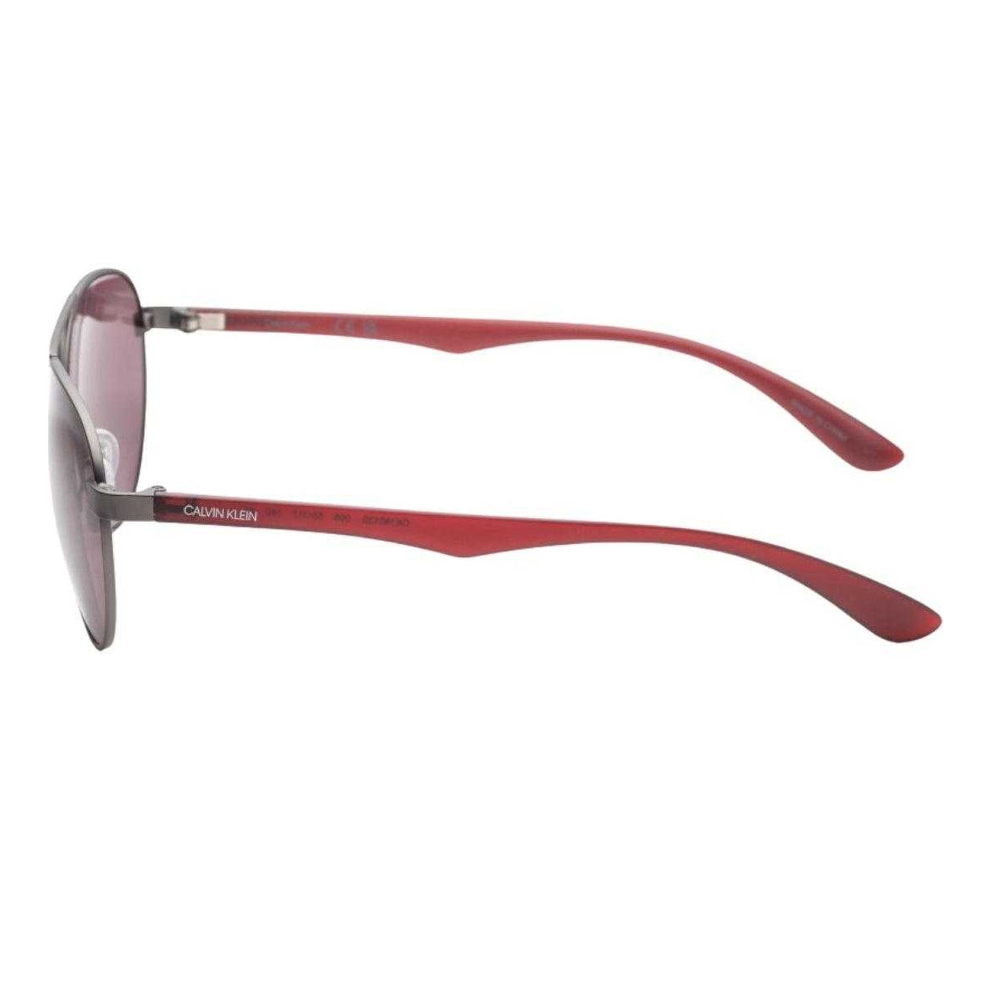 Pink-Gunmetal Grey - Side - Calvin Klein Womens-Ladies Matte Pilot Sunglasses