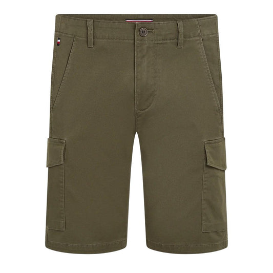 Army Green - Front - Tommy Hilfiger Mens Cargo Shorts