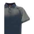 Blue - Side - Diesel Mens Rasmith Faded Polo Shirt