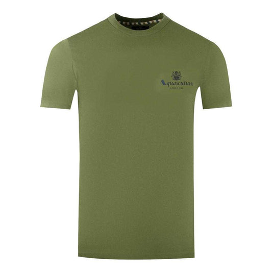 Green - Front - Aquascutum Mens London Aldis Logo T-Shirt