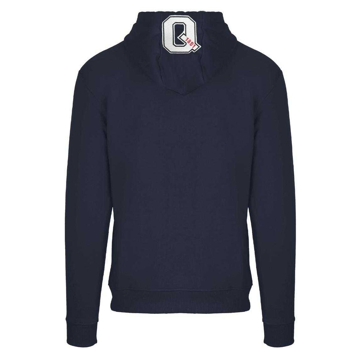 Navy Blue - Back - Aquascutum Mens Classic Large Logo Full Zip Hoodie
