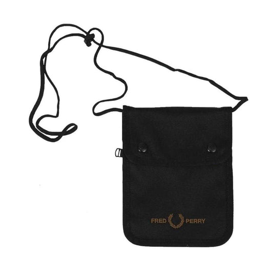 Black - Front - Fred Perry Classic Logo Pouch