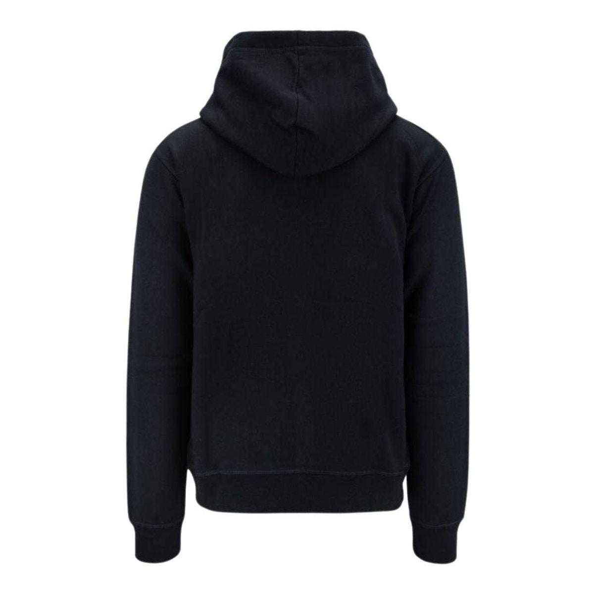 Black - Back - DSquared2 Mens Desert Palms Logo Hoodie