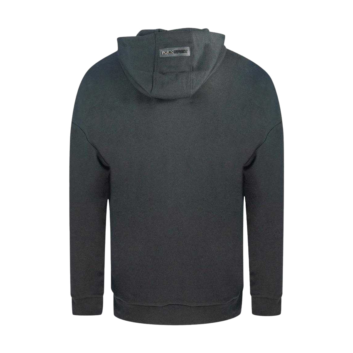 Black - Back - Plein Sport Mens Side Logo Hoodie