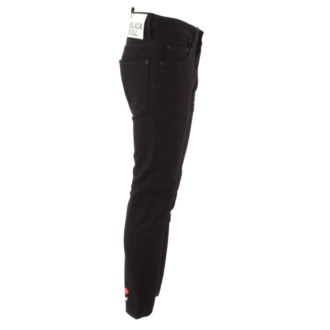 Black - Side - DSquared2 Mens Denim Skater Jeans