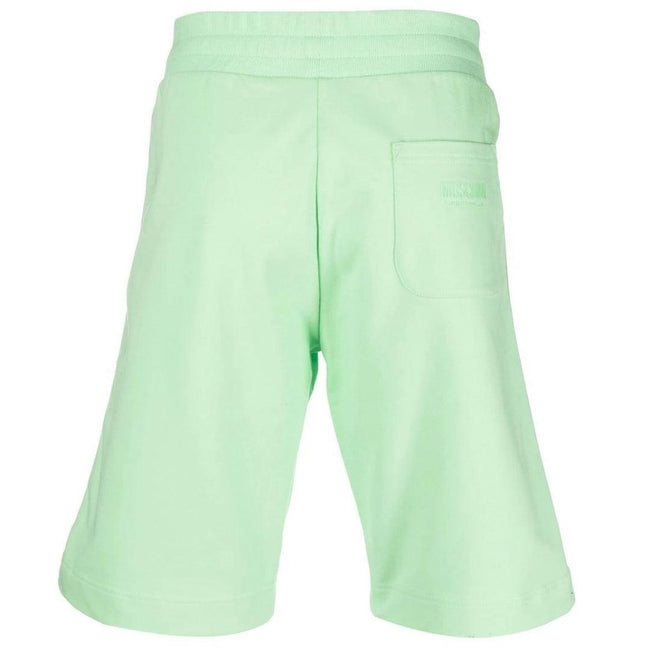Green - Back - Moschino Mens Branded Tape Casual Shorts