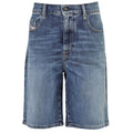 Blue - Front - Diesel Mens D-Strukt Denim Casual Shorts