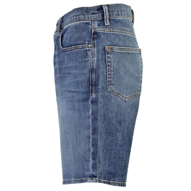 Blue - Side - Diesel Mens D-Strukt Denim Casual Shorts