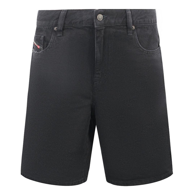 Black - Front - Diesel Mens D-Strukt Denim Casual Shorts