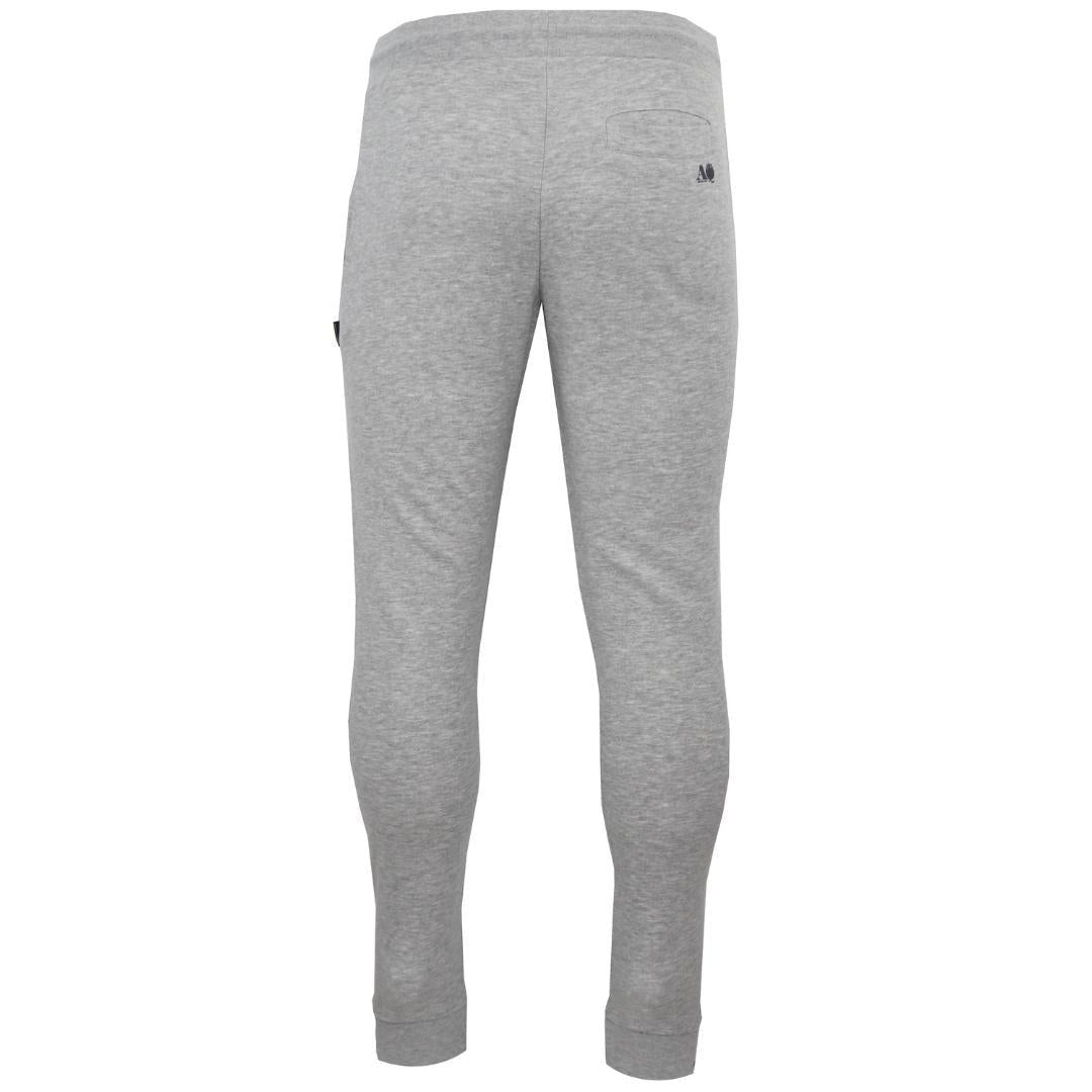 Grey - Back - Aquascutum Mens Logo Jogging Bottoms