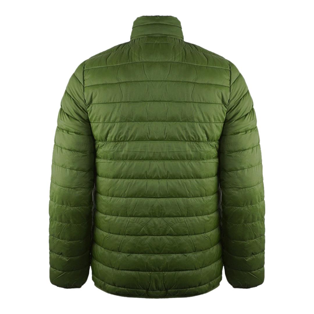 Army Green - Back - Aquascutum Mens London Logo Active Padded Jacket