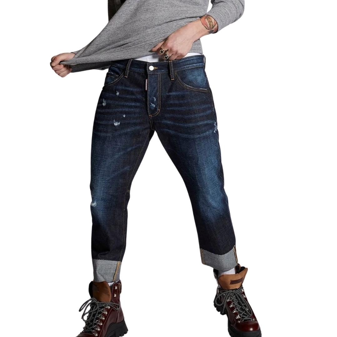 Blue - Pack Shot - DSquared2 Mens Denim Jeans