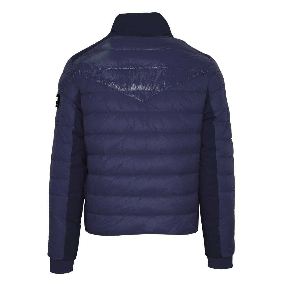 Navy Blue - Back - Plein Sport Mens Plain Quilted Padded Jacket
