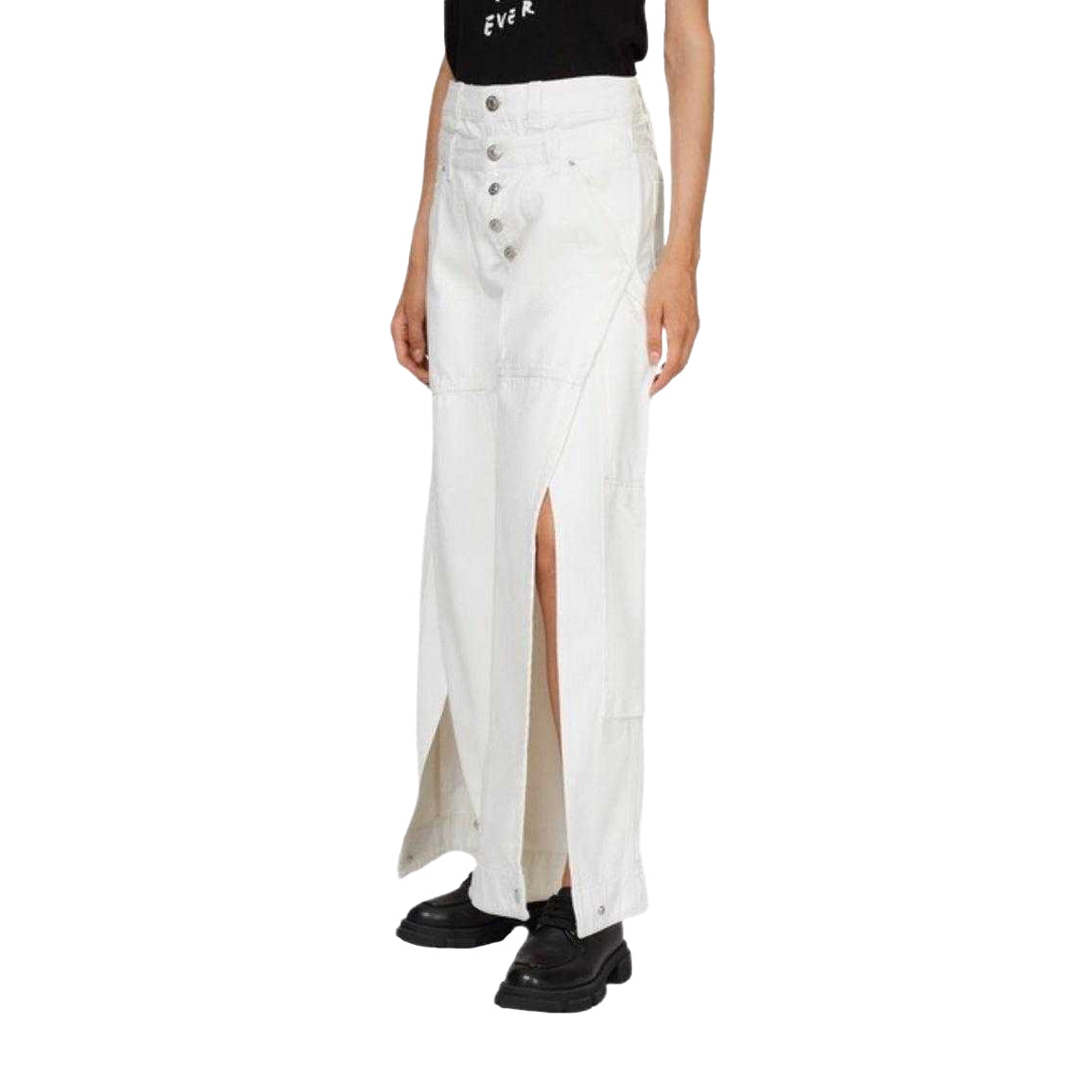 White - Pack Shot - Diesel Womens-Ladies D-Laly-SP Flared Jeans