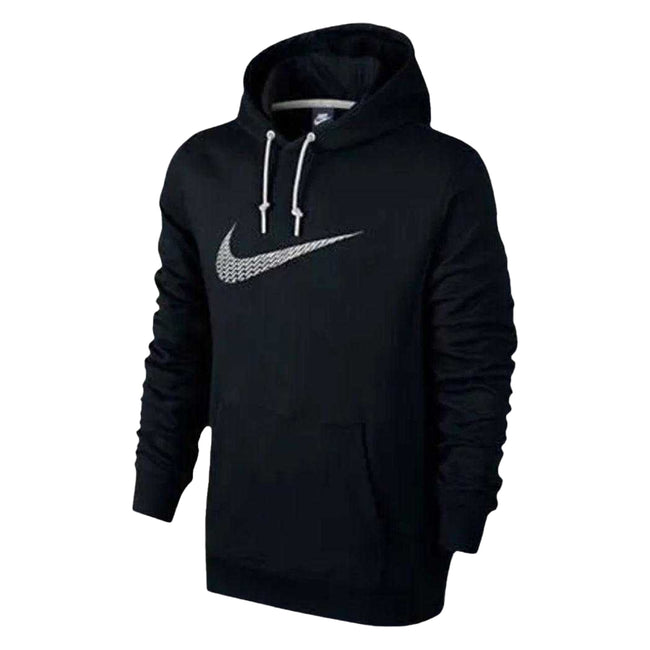 Black - Front - Nike Mens Swoosh Logo Hoodie