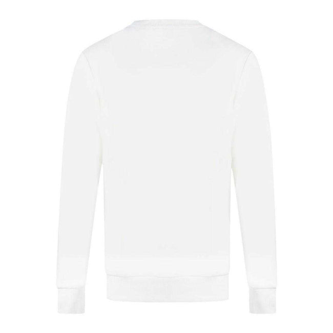 White - Back - Diesel Mens Double Destroyed Logo Sweatshirt