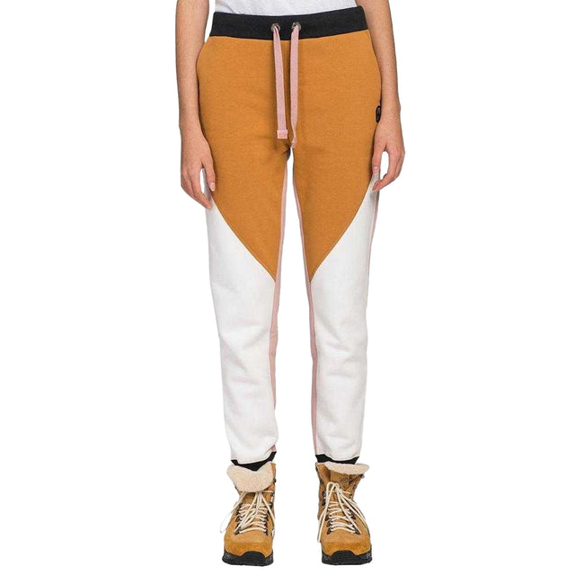 Pink-Brown-White - Front - Parajumpers Unisex Adult Moscova Colour Block Sweatpants