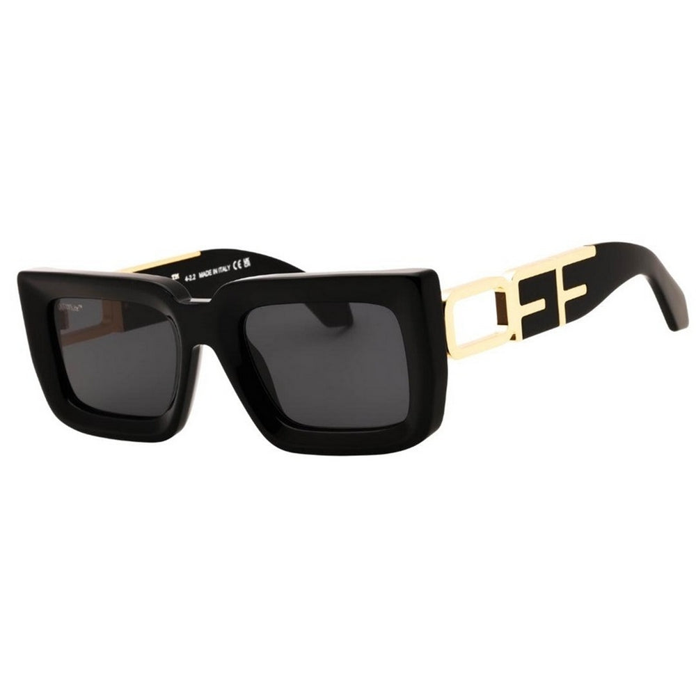 Black-Gold-Dark Grey - Back - Off White Unisex Adult Boston Sunglasses