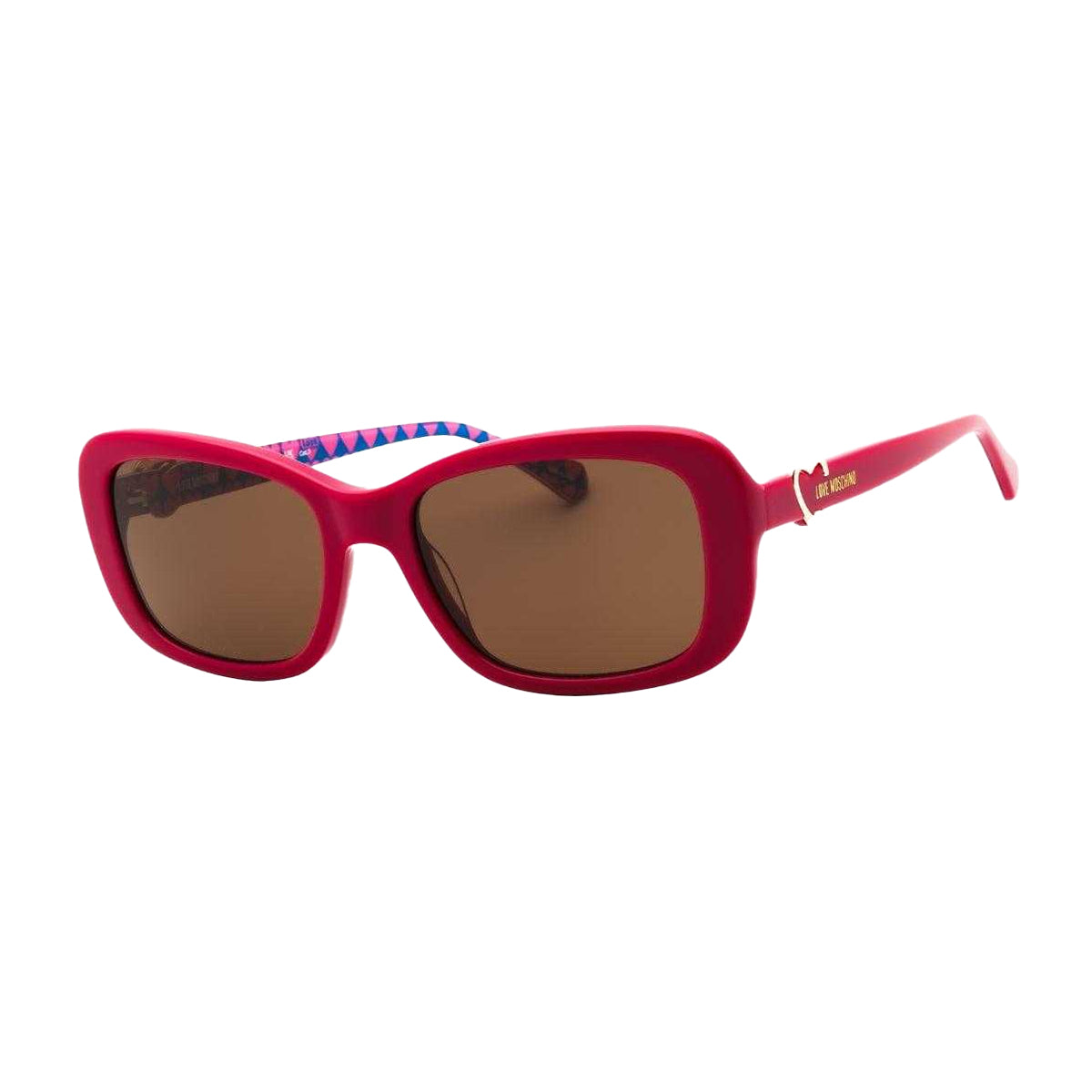 Fuchsia Pink-Brown - Back - Love Moschino Womens-Ladies Framed Sunglasses