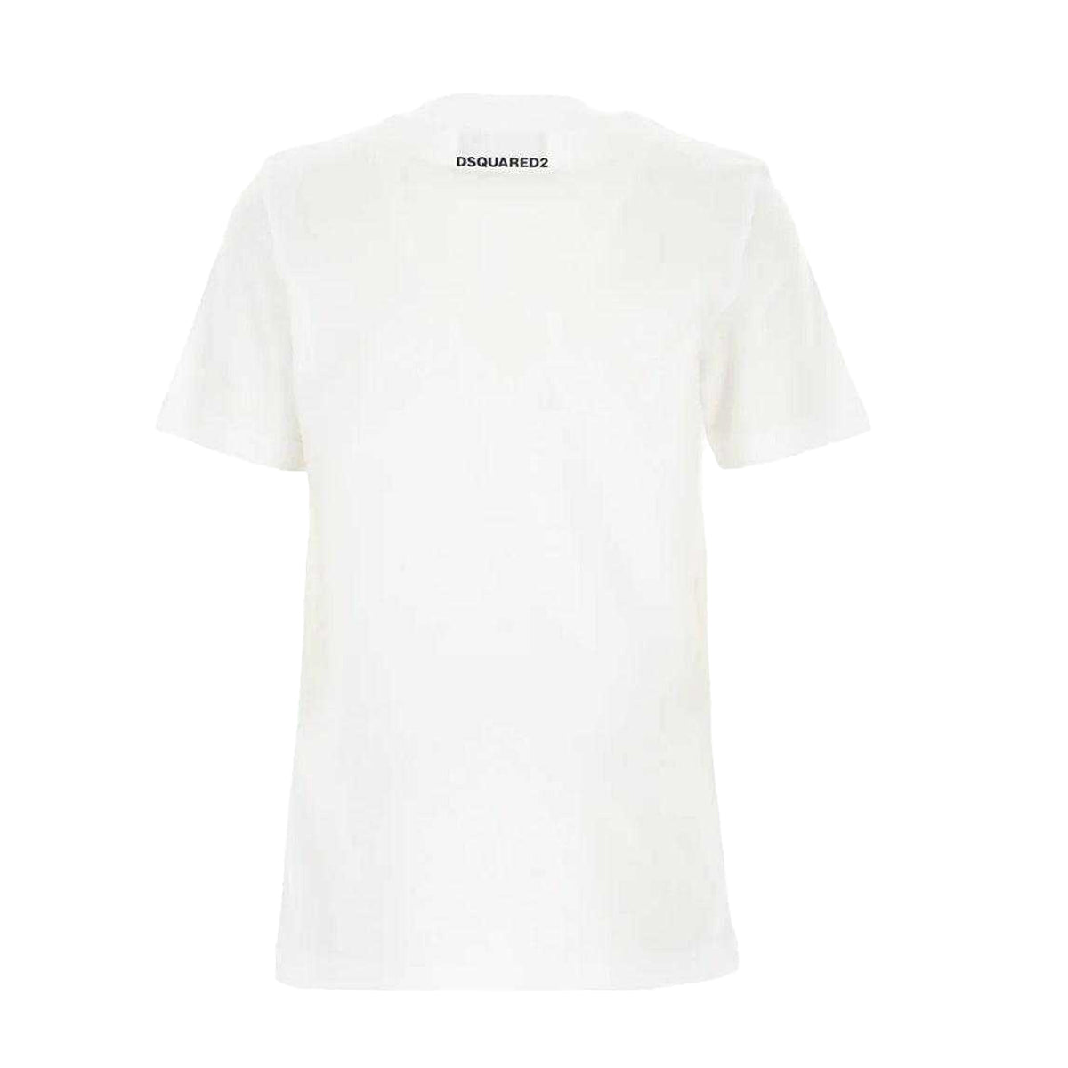 White - Back - DSquared2 Unisex Adult Caten Logo T-Shirt