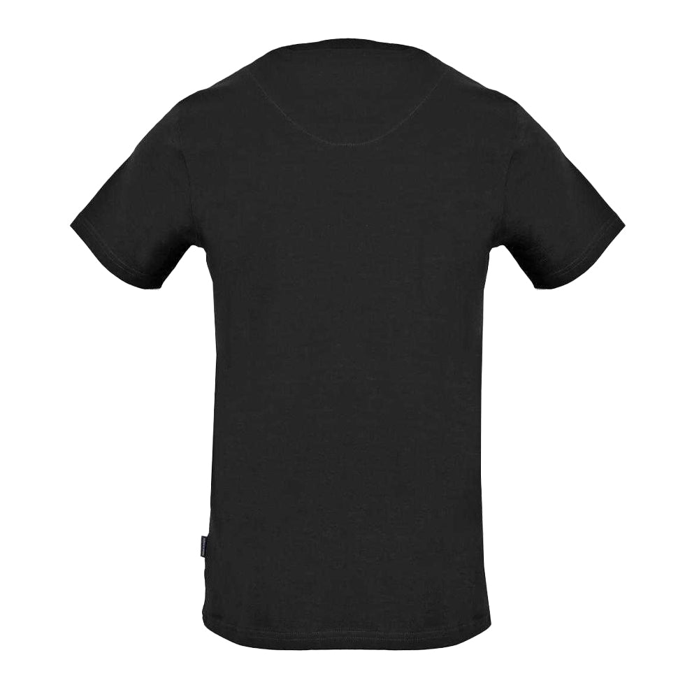 Black - Back - Aquascutum Mens Distorted Logo T-Shirt