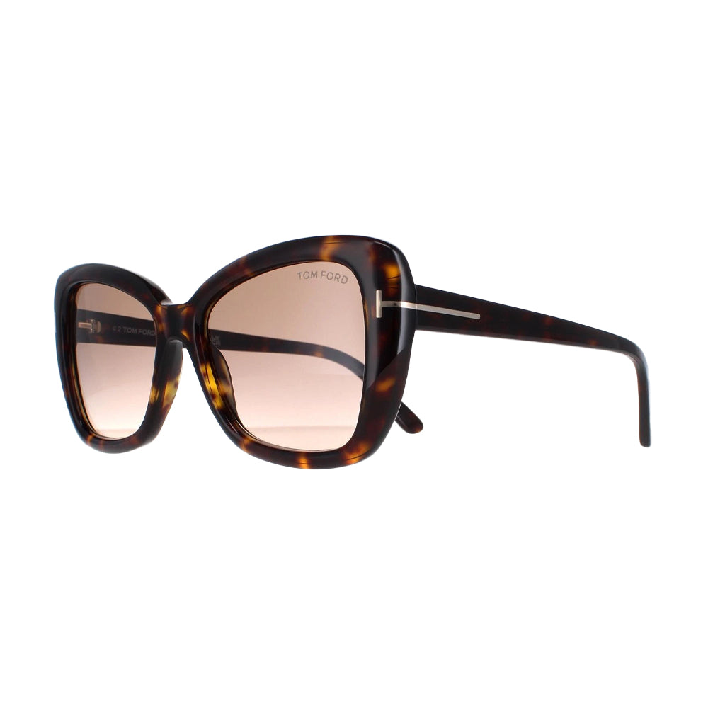 Dark Havana Brown-Brown - Lifestyle - Tom Ford Womens-Ladies Maeve Gradient Sunglasses