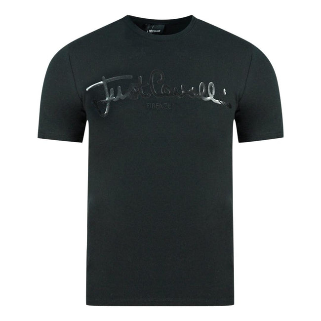 Black - Front - Cavalli Class Unisex Adult Signature Logo T-Shirt