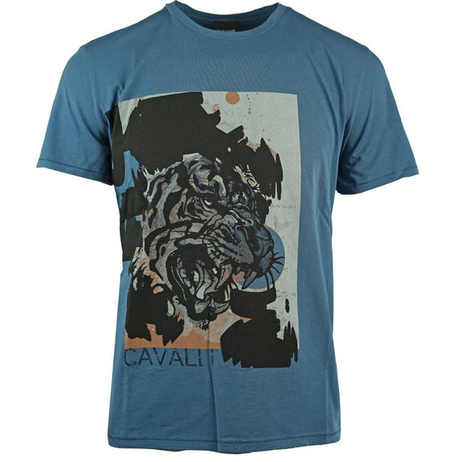 Blue - Front - Cavalli Class Unisex Adult Bold Motif T-Shirt