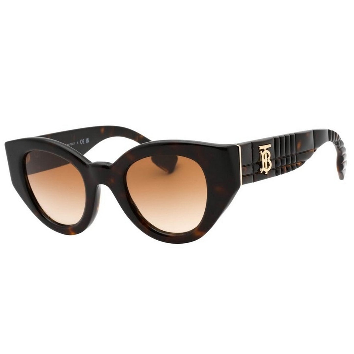 Dark Havana Brown-Brown - Back - Burberry Womens-Ladies Meadow Gradient Sunglasses