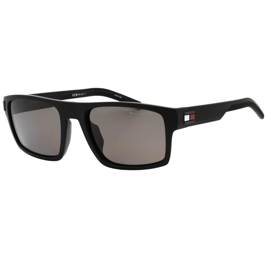 Matt Black-Grey - Back - Tommy Hilfiger Mens Polarised Sunglasses
