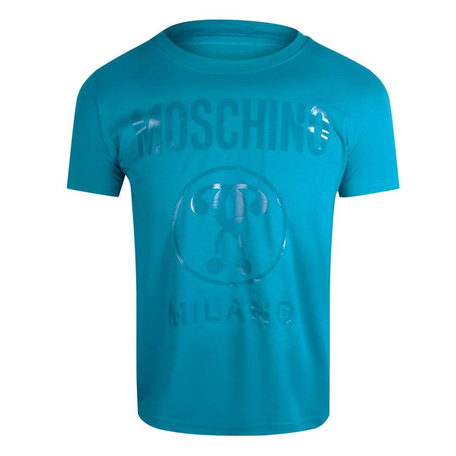 Blue - Front - Moschino Mens Question Mark T-Shirt
