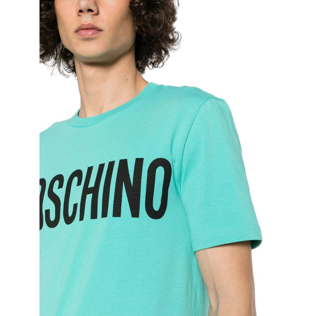 Green - Side - Moschino Mens Bold Logo T-Shirt