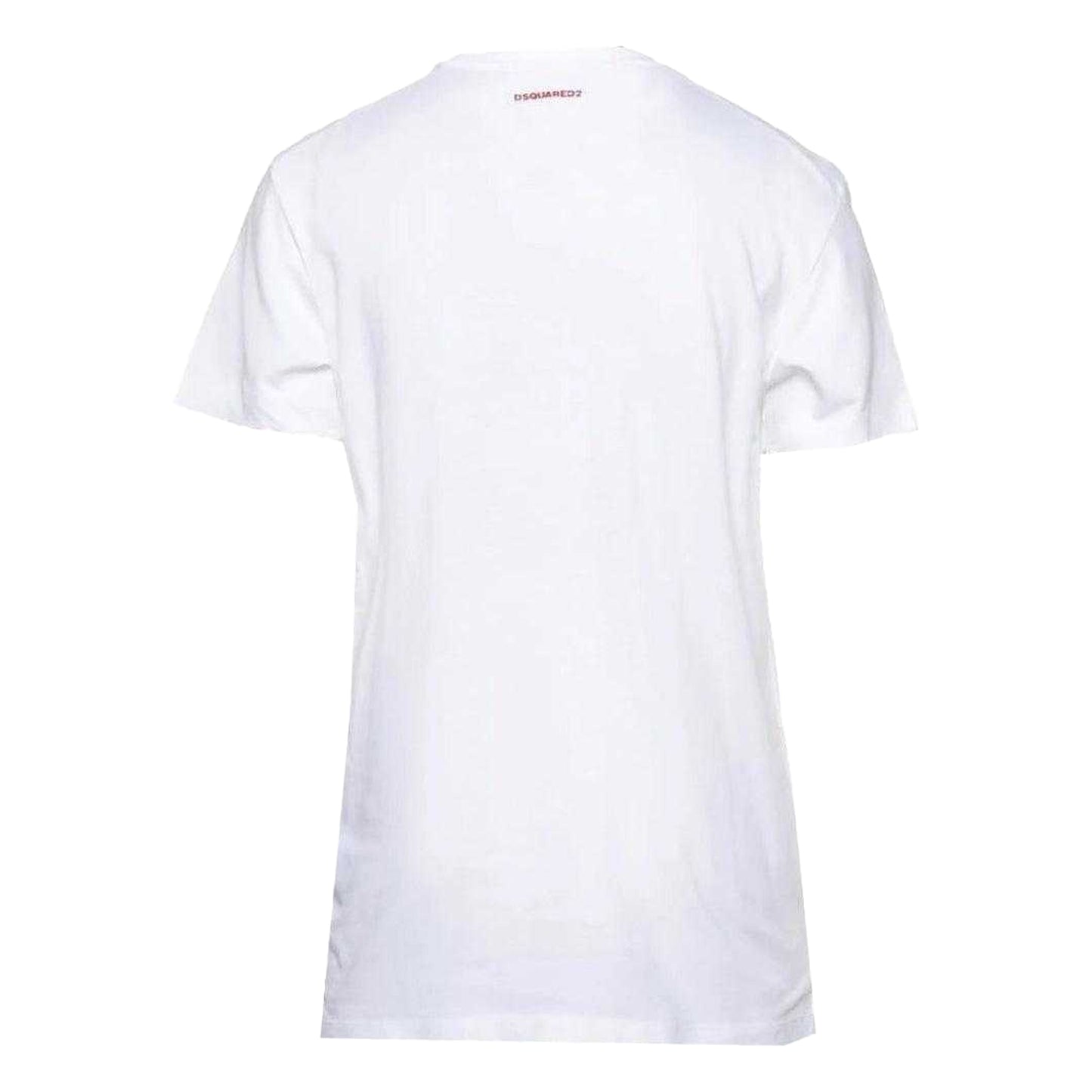 White - Back - DSquared2 Unisex Adult Bubble Logo Skinny T-Shirt