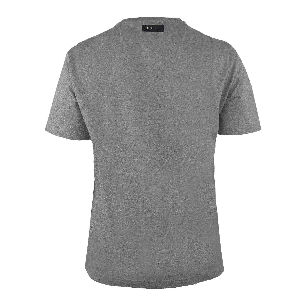 Grey - Back - Plein Sport Mens Panel Logo T-Shirt
