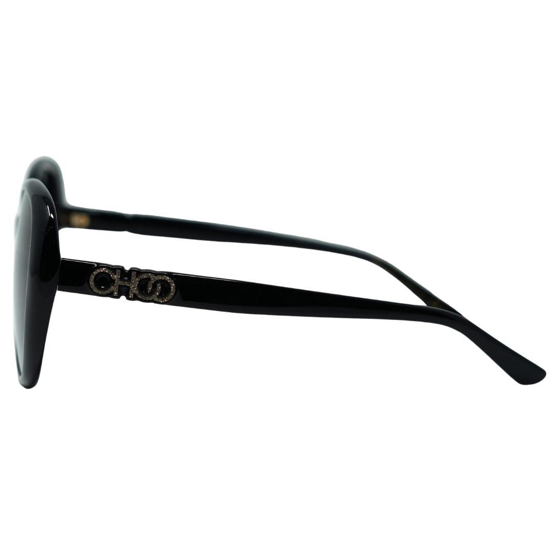 Black - Side - Jimmy Choo Amira Logo Sunglasses