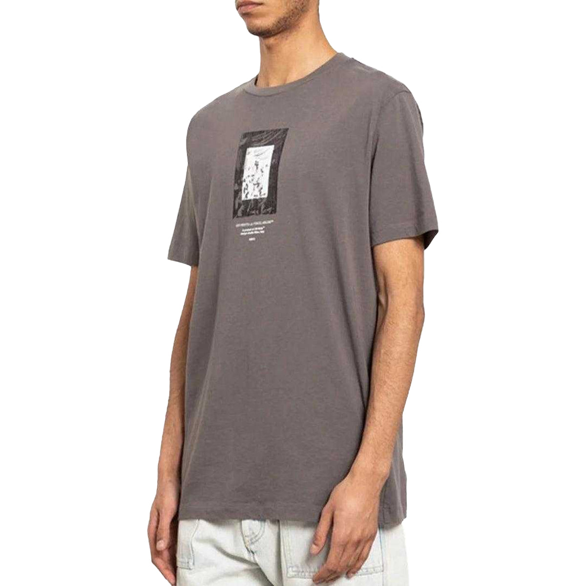 Grey - Lifestyle - Off-White Unisex Adult Paint Logo Slim T-Shirt