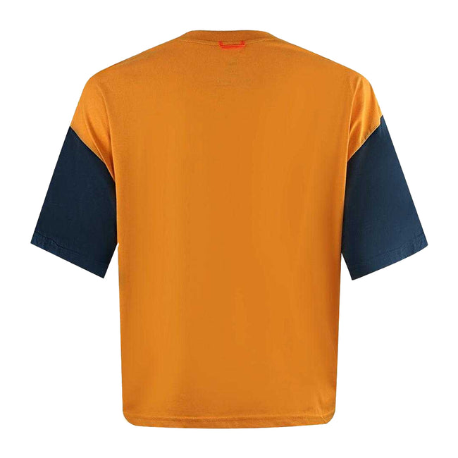 White - Back - Parajumpers Womens-Ladies Colour Block Logo Boxy T-Shirt