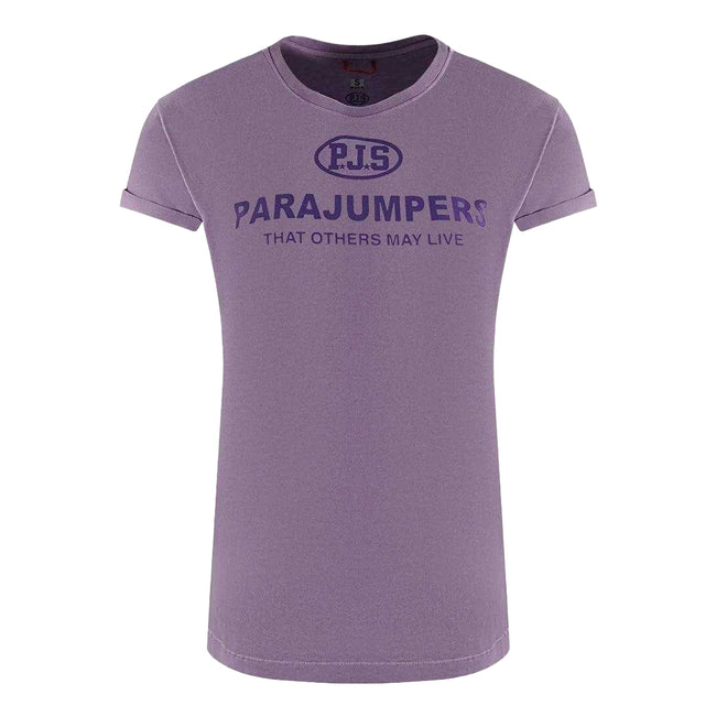 Amethyst - Front - Parajumpers Unisex Adult Toml Brand Logo T-Shirt