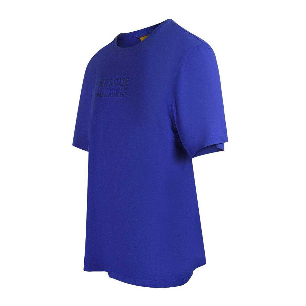 Blue - Side - Parajumpers Unisex Adult Rescue Logo T-Shirt