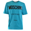 Teal - Front - Moschino Mens Couture Gloss Logo T-Shirt