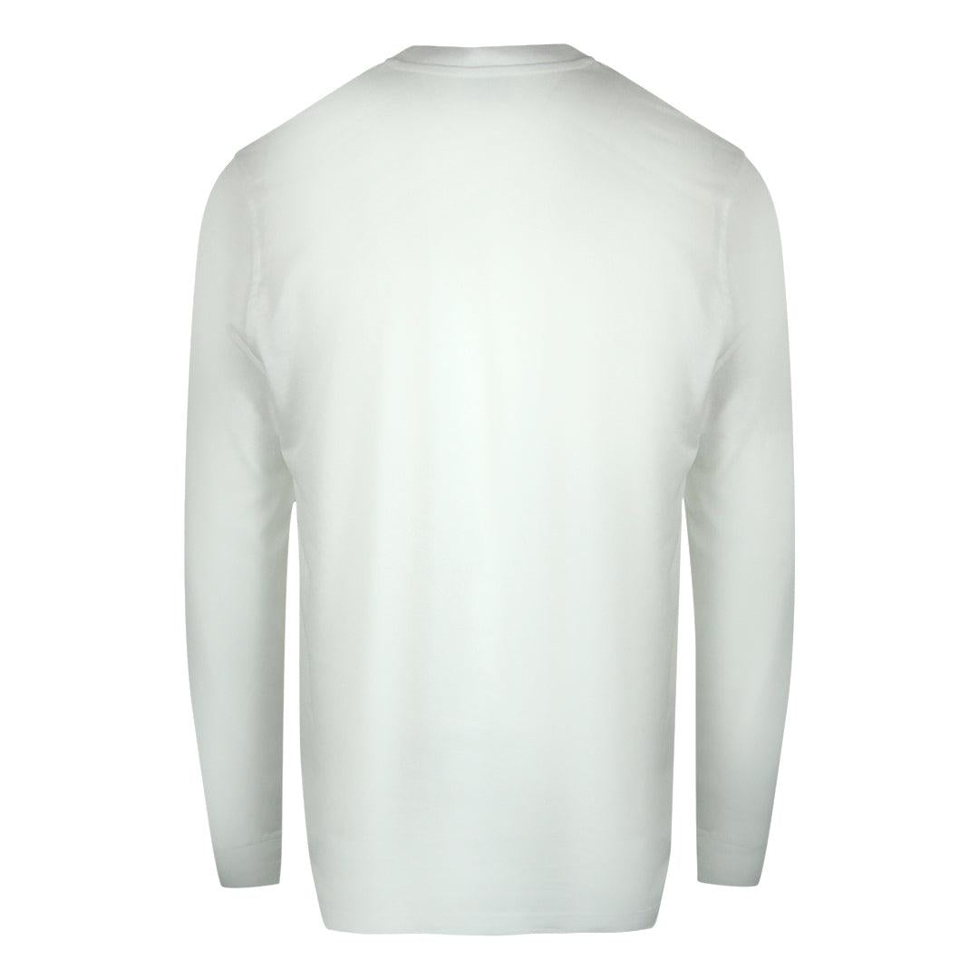 White - Back - Diesel Unisex Adult New D Logo Long-Sleeved T-Shirt