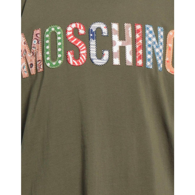 Green - Pack Shot - Moschino Mens Embroidered Logo T-Shirt