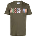 Green - Close up - Moschino Mens Embroidered Logo T-Shirt