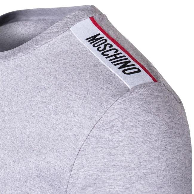 Grey - Lifestyle - Moschino Mens Taped Shoulders Long-Sleeved T-Shirt