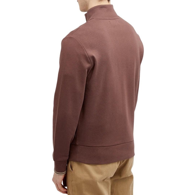 Brick Brown - Lifestyle - Fred Perry Unisex Adult Half Zip Sweatshirt